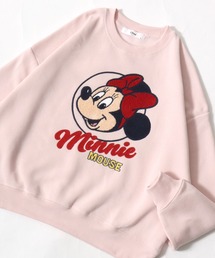 別注 Disney(ディズニー)キャラクターサガラ刺繍スウェットトレーナー(裏起毛)ミッキーマウス ミニーマウス