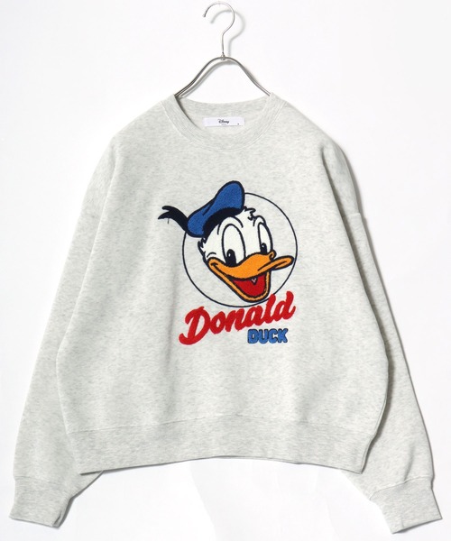Disney(ディズニー)の「別注 Disney(ディズニー)キャラクターサガラ刺繍スウェットトレーナー(裏起毛)ミッキーマウス ミニーマウス(スウェット・レディース・パープル/グレー系その他/ブラック系1/ライトピンク・M/L)」の10枚目の写真