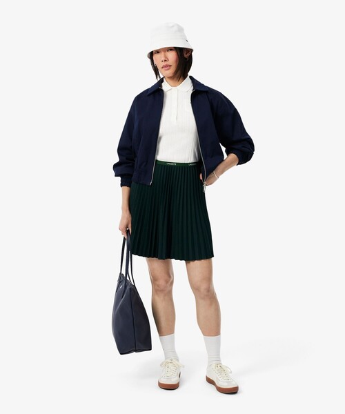 LACOSTE（ラコステ）の「透かし編みブランドネームロゴニットポロシャツ（ポロシャツ・レディース・オフホワイト/ライトピンク・34/36/38/40）」の16枚目の写真