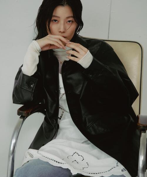 URBAN RESEARCH DOORS(アーバンリサーチドアーズ)の「Sheep Leather Jacket(その他アウター・レディース・ブラック・MEDIUM/SMALL)」の2枚目の写真