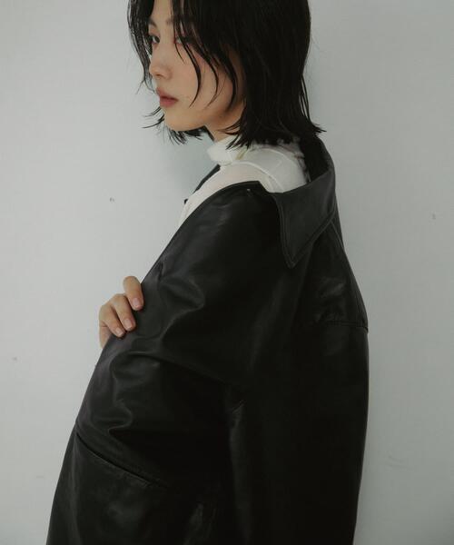 URBAN RESEARCH DOORS(アーバンリサーチドアーズ)の「Sheep Leather Jacket(その他アウター・レディース・ブラック・MEDIUM/SMALL)」の4枚目の写真