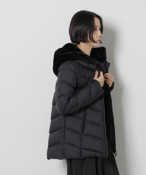 CAPEHORN(ケープホーン)の「CAPE HORN/別注 ALVAREZ MATT(ダウンジャケット/コート・レディース・ベージュ/ブラック・42/40)」の4枚目の写真