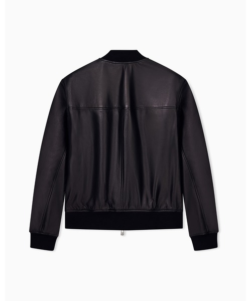 ARMANI EXCHANGE(アルマーニエクスチェンジ)の「【A|X アルマーニ エクスチェンジ】シープレザー ライトパファー ボンバージャケット(ブルゾン・メンズ・ブラック・LARGE/MEDIUM/SMALL/X-LARGE/X-SMALL)」の2枚目の写真