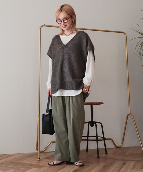 AMERICAN HOLIC(アメリカンホリック)の「ソフトバルーンドロストパンツ(その他パンツ・レディース・ベージュ/カーキ/ダークネイビー・L/M)」の11枚目の写真