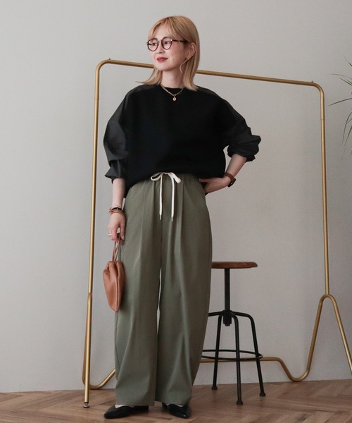 AMERICAN HOLIC(アメリカンホリック)の「ソフトバルーンドロストパンツ(その他パンツ・レディース・ベージュ/カーキ/ダークネイビー・L/M)」の14枚目の写真