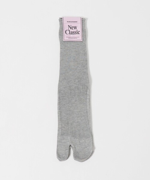 Steven Alan(スティーブンアラン)の「<MARCOMONDE × Steven Alan>HIGH GAUGE TABI SOCKS/ソックス(ソックス/靴下・レディース・グレー系/シャーベット/オフホワイト・1)」の2枚目の写真