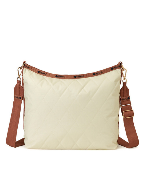 LeSportsac(レスポートサック)の「MEDIUM ZIP SHOULDER ムーンリットサンド(ショルダーバッグ・レディース・ホワイト・FREE)」の4枚目の写真