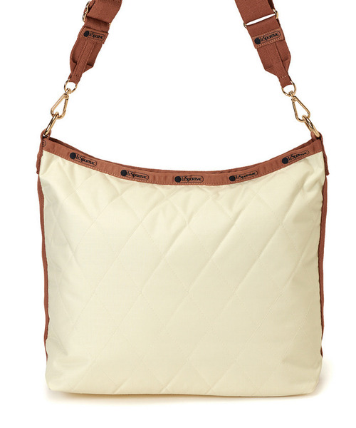 LeSportsac(レスポートサック)の「MEDIUM ZIP SHOULDER ムーンリットサンド(ショルダーバッグ・レディース・ホワイト・FREE)」の6枚目の写真