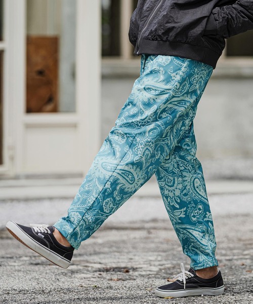 CAMBIO(カンビオ)の「mp15394-Bonded Paisley Allover Balloon Pants 総柄バルーンパンツ(CAM26AW-019)(その他パンツ・メンズ・オリーブ系/ブルーグリーン/グレー系その他・L/M/S)」の3枚目の写真