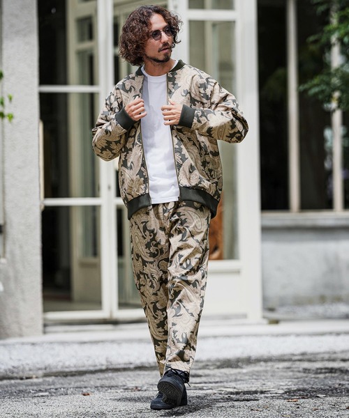 CAMBIO(カンビオ)の「mp15394-Bonded Paisley Allover Balloon Pants 総柄バルーンパンツ(CAM26AW-019)(その他パンツ・メンズ・オリーブ系/ブルーグリーン/グレー系その他・L/M/S)」の6枚目の写真