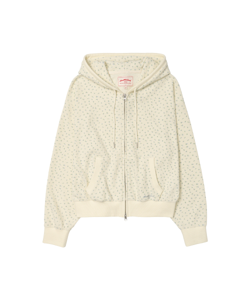 AMESWORLDWIDE(アメスワールドワイド)の「CLASSIC FLOWER WAFFLE HOODIE ZIP-UP CREAM(パーカー・レディース・その他・FREE)」の4枚目の写真