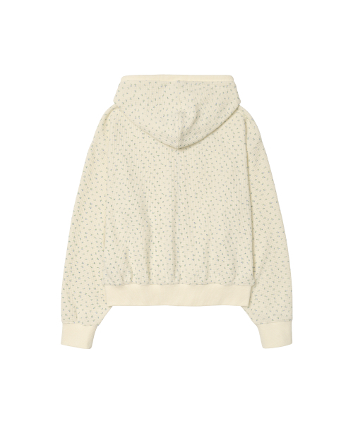 AMESWORLDWIDE(アメスワールドワイド)の「CLASSIC FLOWER WAFFLE HOODIE ZIP-UP CREAM(パーカー・レディース・その他・FREE)」の5枚目の写真