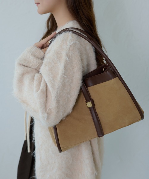 apres jour clair(アプレジュールクレア)の「【apres jour clair】2WAYデザインスウェードバッグ(ショルダーバッグ・レディース・ベージュ/ブラウン系その他/ブラック・フリ-)」の13枚目の写真