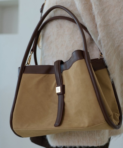apres jour clair(アプレジュールクレア)の「【apres jour clair】2WAYデザインスウェードバッグ(ショルダーバッグ・レディース・ベージュ/ブラウン系その他/ブラック・フリ-)」の15枚目の写真