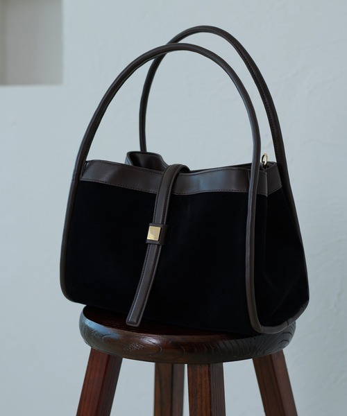 apres jour clair(アプレジュールクレア)の「【apres jour clair】2WAYデザインスウェードバッグ(ショルダーバッグ・レディース・ベージュ/ブラウン系その他/ブラック・フリ-)」の16枚目の写真