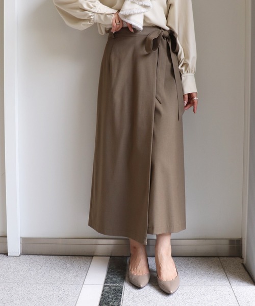 Sirin(シリン)の「ラップ風タイトスカート(スカート・レディース・ブラウン/ブラック/ブラウン系その他・X-SMALL/SMALL)」の2枚目の写真
