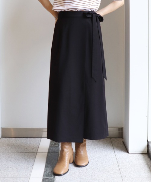Sirin(シリン)の「ラップ風タイトスカート(スカート・レディース・ブラウン/ブラック/ブラウン系その他・X-SMALL/SMALL)」の1枚目の写真