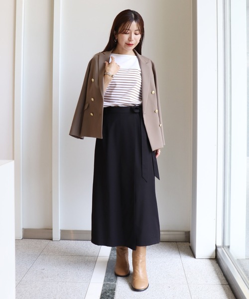 Sirin(シリン)の「ラップ風タイトスカート(スカート・レディース・ブラウン/ブラック/ブラウン系その他・X-SMALL/SMALL)」の6枚目の写真