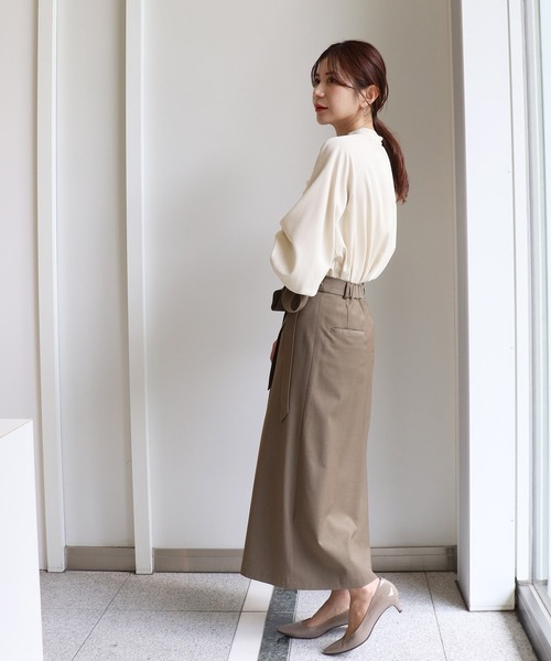 Sirin(シリン)の「ラップ風タイトスカート(スカート・レディース・ブラウン/ブラック/ブラウン系その他・X-SMALL/SMALL)」の9枚目の写真