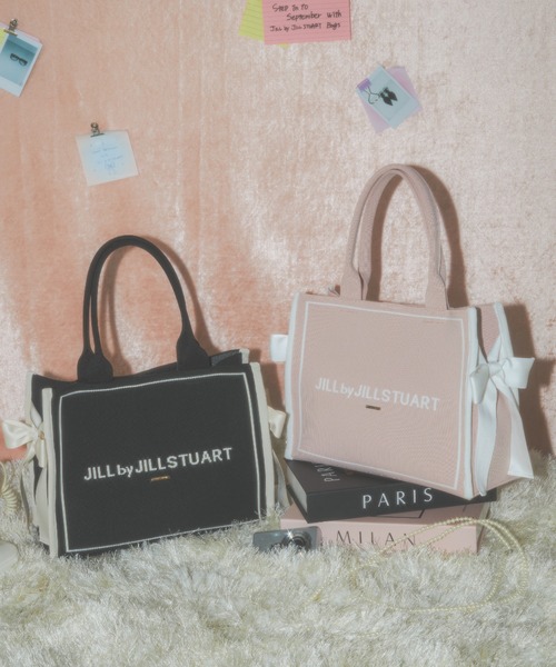 JILL by JILL STUART（ジルバイジルスチュアート）の「サイドリボンニットトートバッグ（ショルダーバッグ・レディース・ブラック/ピンク・FREE）」の18枚目の写真