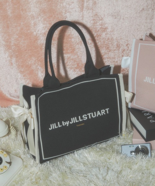 JILL by JILL STUART（ジルバイジルスチュアート）の「サイドリボンニットトートバッグ（ショルダーバッグ・レディース・ブラック/ピンク・FREE）」の20枚目の写真