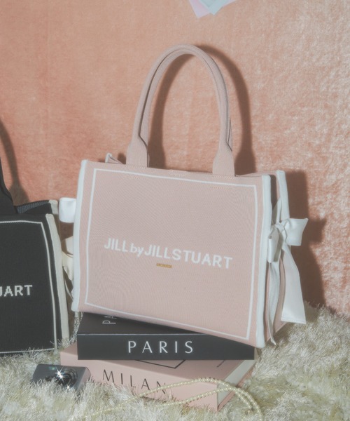 JILL by JILL STUART（ジルバイジルスチュアート）の「サイドリボンニットトートバッグ（ショルダーバッグ・レディース・ブラック/ピンク・FREE）」の19枚目の写真