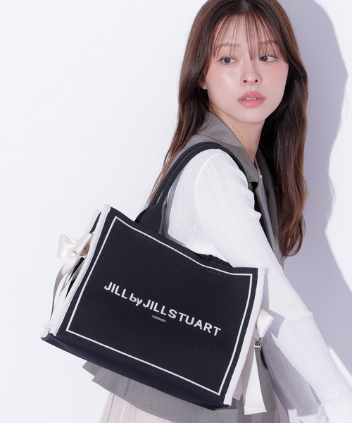 JILL by JILL STUART（ジルバイジルスチュアート）の「サイドリボンニットトートバッグ（ショルダーバッグ・レディース・ブラック/ピンク・FREE）」の22枚目の写真