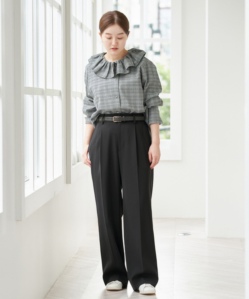 IENA(イエナ)の「MAISON GUILLEMETTE/メゾンギヨメット CHLOESCOTTISH SH シャツ(シャツ/ブラウス・レディース・グレー・FREE)」の2枚目の写真