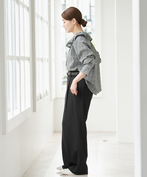 IENA(イエナ)の「MAISON GUILLEMETTE/メゾンギヨメット CHLOESCOTTISH SH シャツ(シャツ/ブラウス・レディース・グレー・FREE)」の3枚目の写真