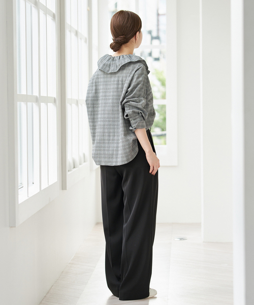 IENA(イエナ)の「MAISON GUILLEMETTE/メゾンギヨメット CHLOESCOTTISH SH シャツ(シャツ/ブラウス・レディース・グレー・FREE)」の4枚目の写真