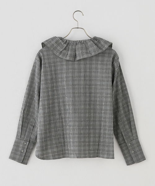 IENA(イエナ)の「MAISON GUILLEMETTE/メゾンギヨメット CHLOESCOTTISH SH シャツ(シャツ/ブラウス・レディース・グレー・FREE)」の6枚目の写真