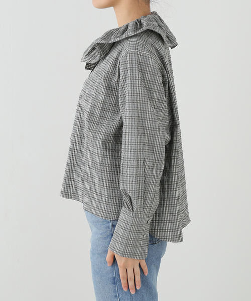 IENA(イエナ)の「MAISON GUILLEMETTE/メゾンギヨメット CHLOESCOTTISH SH シャツ(シャツ/ブラウス・レディース・グレー・FREE)」の13枚目の写真
