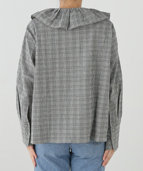 IENA(イエナ)の「MAISON GUILLEMETTE/メゾンギヨメット CHLOESCOTTISH SH シャツ(シャツ/ブラウス・レディース・グレー・FREE)」の14枚目の写真