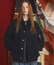 《UNISEX》コーデュロイドッキングプライムオーバーレイヤリングトラッカージャケット/Corduroy Docking Prime-Over Layering Trucker Jacket【MAISON SPECIAL/メゾンスペシャル】