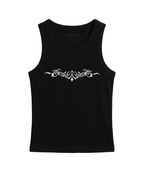 IZROOM（イズルーム）の「スクリプトナイフスリーブレス（ブラック）（Tシャツ/カットソー・レディース・その他・FREE）」の5枚目の写真