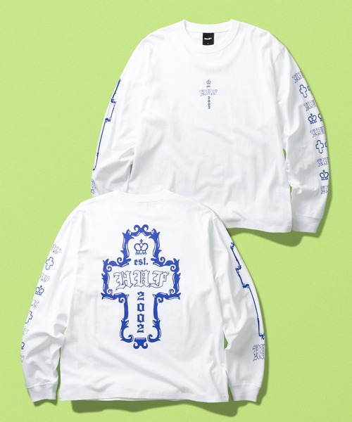 HUF(ハフ)の「HARD LUXE LS TEE(Tシャツ/カットソー・メンズ・ホワイト/ブラック・S/XL/L/M)」の1枚目の写真