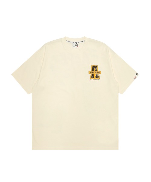 AAPE BY A BATHING APE(エーエイプバイアベイシングエイプ)の「AAPE MAIN TEE(Tシャツ/カットソー・メンズ・アイボリー/オレンジ系9・X-LARGE/LARGE/SMALL/MEDIUM)」の1枚目の写真