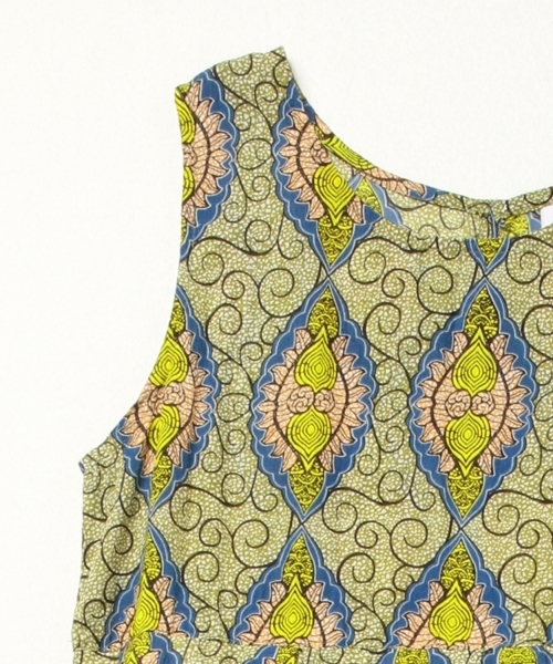 BEAMS BOY（ビームスボーイ）の「OZ CREATION / バティック 切替ノースリーブワンピース（ワンピース・レディース・グリーン/ブルー・ONE SIZE）」の9枚目の写真