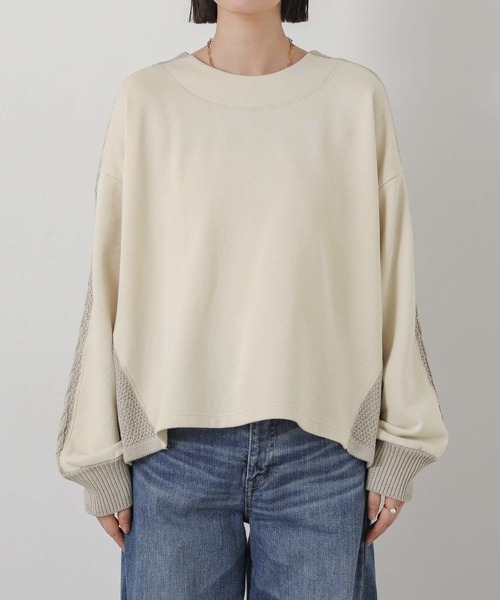 Gready Brilliant(グレディブリリアン)の「ケーブルドッキングプルオーバー(Tシャツ/カットソー・レディース・アイボリー/ブラウン/ブラック・38)」の7枚目の写真
