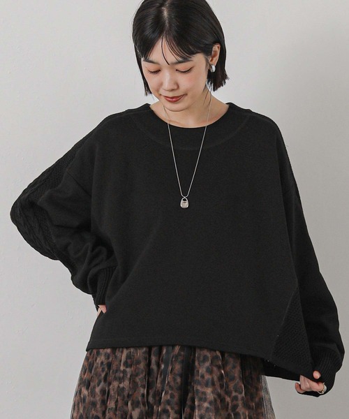 Gready Brilliant(グレディブリリアン)の「ケーブルドッキングプルオーバー(Tシャツ/カットソー・レディース・アイボリー/ブラウン/ブラック・38)」の6枚目の写真