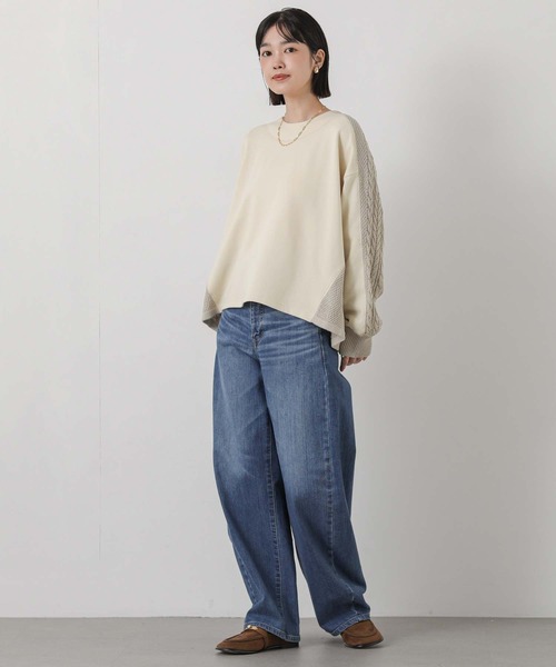Gready Brilliant(グレディブリリアン)の「ケーブルドッキングプルオーバー(Tシャツ/カットソー・レディース・アイボリー/ブラウン/ブラック・38)」の17枚目の写真