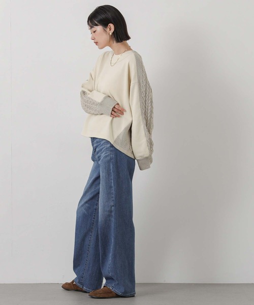 Gready Brilliant(グレディブリリアン)の「ケーブルドッキングプルオーバー(Tシャツ/カットソー・レディース・アイボリー/ブラウン/ブラック・38)」の18枚目の写真