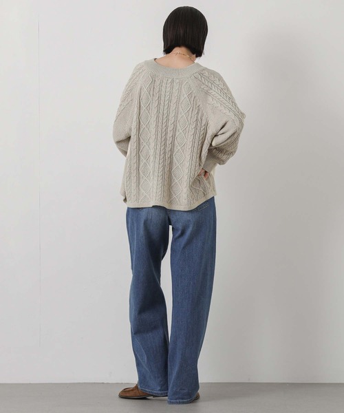 Gready Brilliant(グレディブリリアン)の「ケーブルドッキングプルオーバー(Tシャツ/カットソー・レディース・アイボリー/ブラウン/ブラック・38)」の19枚目の写真