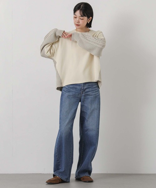 Gready Brilliant(グレディブリリアン)の「ケーブルドッキングプルオーバー(Tシャツ/カットソー・レディース・アイボリー/ブラウン/ブラック・38)」の20枚目の写真