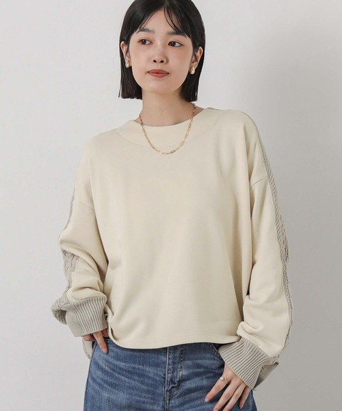 Gready Brilliant(グレディブリリアン)の「ケーブルドッキングプルオーバー(Tシャツ/カットソー・レディース・アイボリー/ブラウン/ブラック・38)」の21枚目の写真