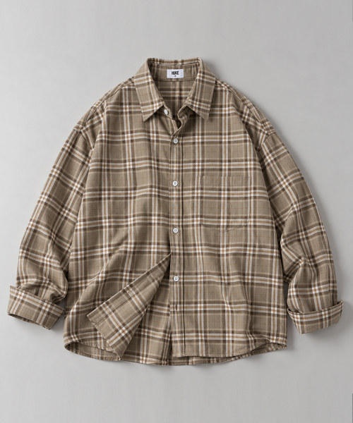 HUKE(ヒューク)の「ザ ステディ チェックシャツ (バタークリーム)(シャツ/ブラウス・メンズ・その他・MEDIUM/LARGE)」の1枚目の写真