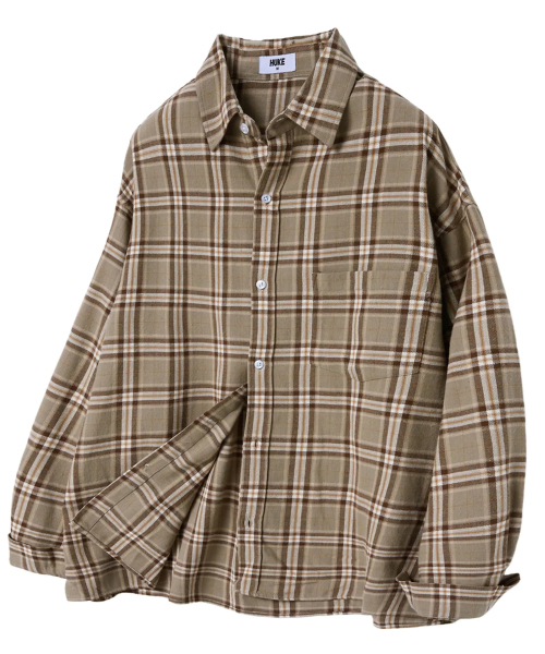 HUKE(ヒューク)の「ザ ステディ チェックシャツ (バタークリーム)(シャツ/ブラウス・メンズ・その他・MEDIUM/LARGE)」の2枚目の写真
