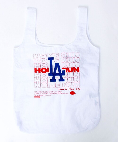 INFIELDER DESIGN(インフィールダーデザイン)の「【INFIELDER DESIGN/インフィールダーデザイン】HOME RUN BAG(エコバッグ/サブバッグ・メンズ・レッド/グレー・FREE)」の2枚目の写真