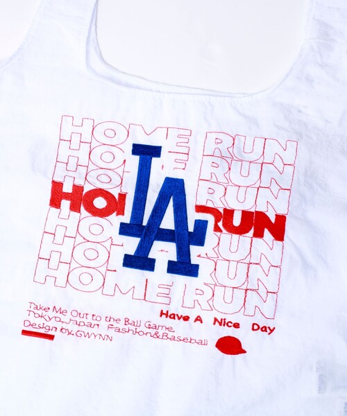 INFIELDER DESIGN(インフィールダーデザイン)の「【INFIELDER DESIGN/インフィールダーデザイン】HOME RUN BAG(エコバッグ/サブバッグ・メンズ・レッド/グレー・FREE)」の5枚目の写真