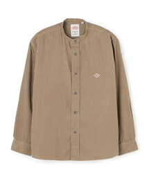 Women's Corduroy Band Collar Shirt